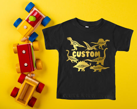 Personalized Dinosaur Custom Shirts, Family Matching, Dinosaur Lover Kids Shirt