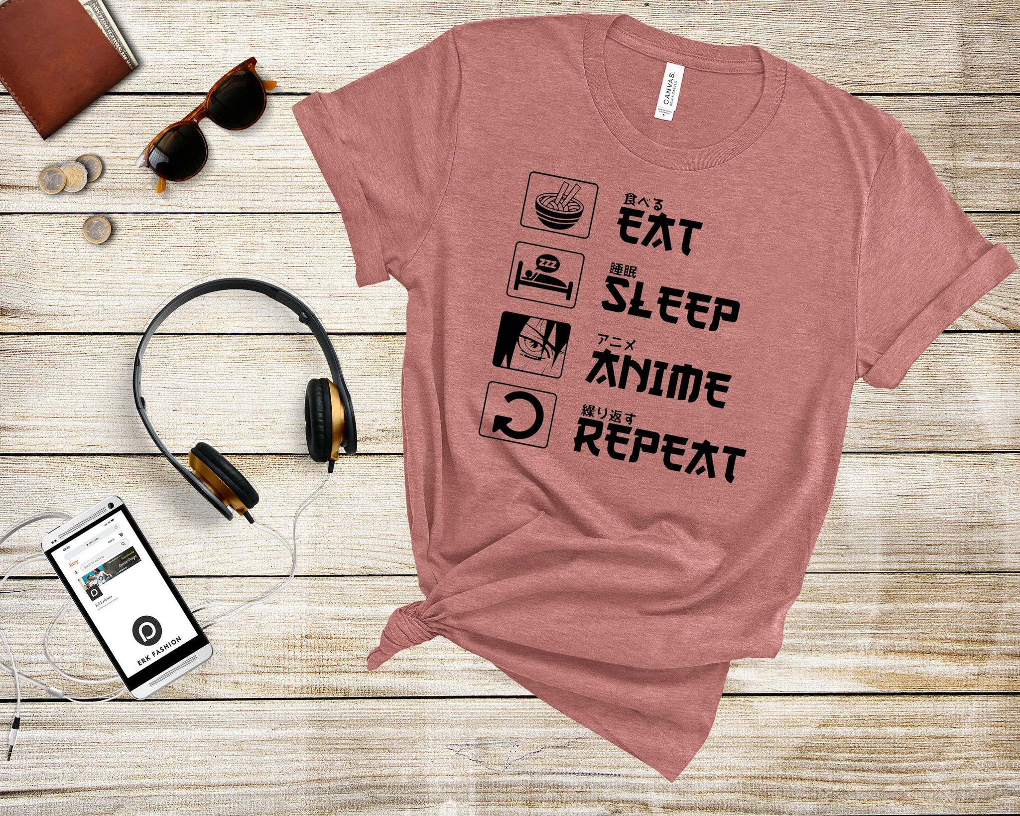 Eat Sleep Anime Repeat Shirt, Anime Shirt, Gift for Anime Lover, Gift for Anime Fan, Anime Otaku Shirt, Anime Sweatshirt, Cool Anime Shirt