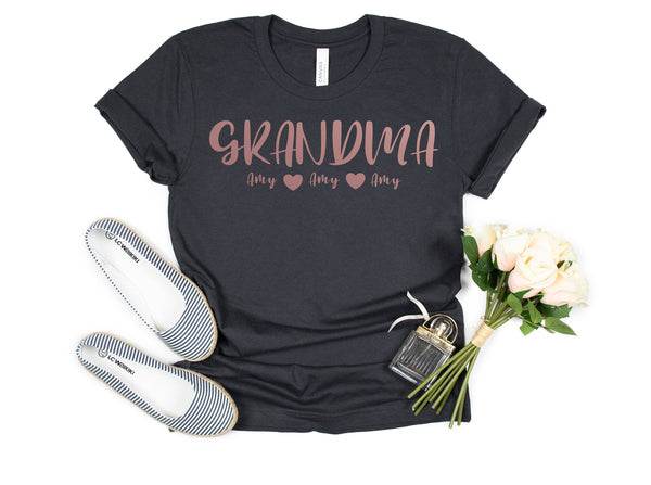 Personalized Grandma Shirt, Grandma Tee, Grandma Gift, Grandma Custom Shirt, Personalized Grandma Gift, Grandma Christmas Gift,Grandchildren