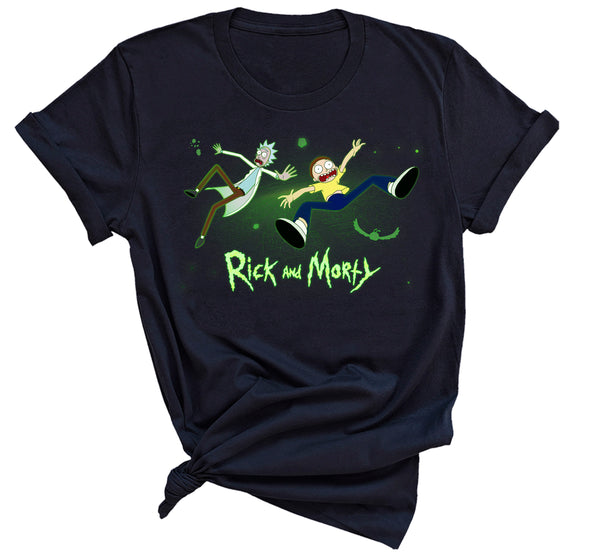 Rick and Morty Dimension Portal,Short Sleeve T-Shirts for Men, and Women, Rick and Morty, Funny Rick and Morty Top for Youth ,Unisex T-shirt , Family Birthday Gift