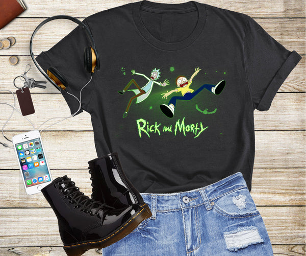 Rick and Morty Dimension Portal,Short Sleeve T-Shirts for Men, and Women, Rick and Morty, Funny Rick and Morty Top for Youth ,Unisex T-shirt , Family Birthday Gift