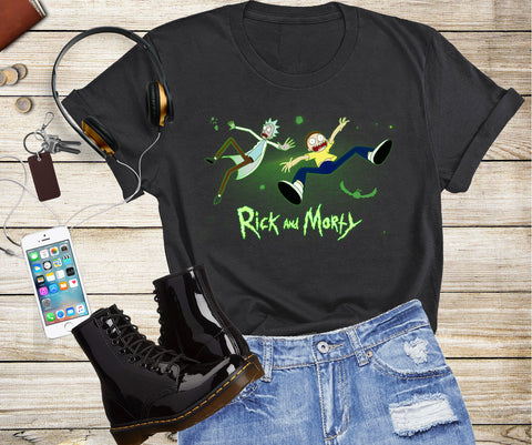 Rick and Morty Dimension Portal,Short Sleeve T-Shirts for Men, and Women, Rick and Morty, Funny Rick and Morty Top for Youth ,Unisex T-shirt , Family Birthday Gift